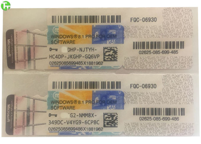 8.1 παράθυρα 8,1 OS υπέρ coa ενεργοποίηση διάρκειας ζωής κλειδιών cOem αυτοκόλλητων ετικεττών αδειών αρχική πολυγλωσσική