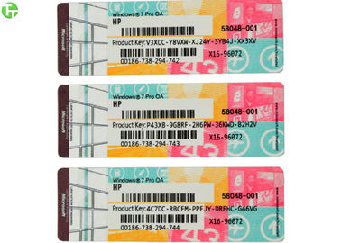 COA License Sticker Windows 7 KEY STICKER Activated by Internet Online