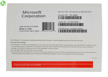 Windows 7 Pro OEM 64bit - 32bit Full Version OEM DVD Product Key