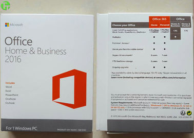 OEM Software Microsoft Office 2016 Home And Business PKC / Retail Version