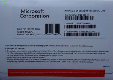 Microsoft Windows Server Software , Windows 8.1 Pro 64 Bit OEM Version