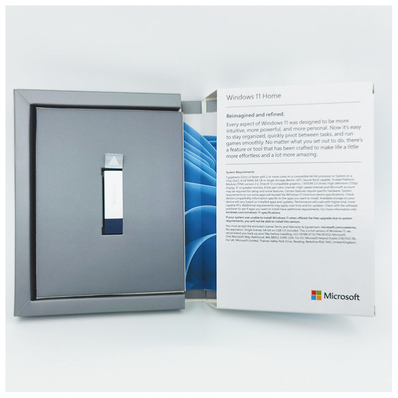 Windows 11 Home USB Flash Drive Lifetime License Video Memory Frequency 15000 MHz for Windows Server Operating System