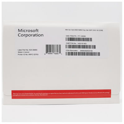 Λειτουργικό Σύστημα Windows Server 2022 Standard 64 Bit DVD OEM έκδοση