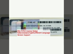 Win 11 Pro License Sticker Ιταλική,Κορεατική,Αγγλική,Διαφορετικές γλώσσες Υποστήριξη