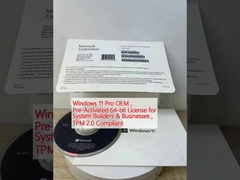 Windows 11 Pro OEM, Προενεργοποιημένη άδεια 64-bit για κατασκευαστές συστημάτων και επιχειρήσεις, συμβατή με το TPM 2.0