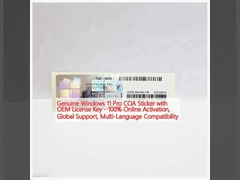 Πρωτότυπο Windows 11 Pro COA αυτοκόλλητο με κλειδί άδειας OEM - 100% online ενεργοποίηση, παγκόσμια υποστήριξη, πολύγλωσση συμβατότητα